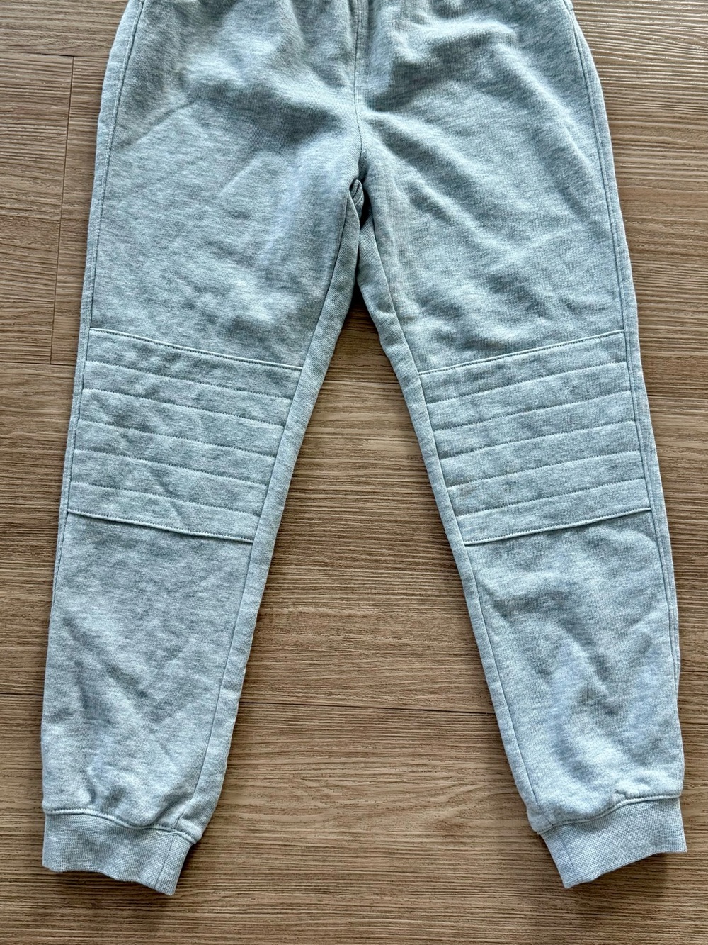 L.L. Bean Light Gray Quilted-Knee Joggers for Kids